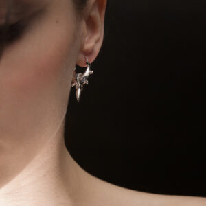 Boucles d’oreilles en argent avec pics