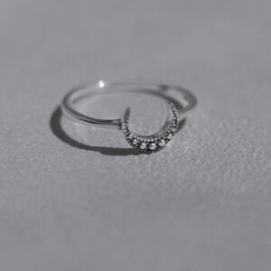 Bague lunule en argent