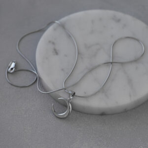 Pendentif avec chaîne en argent - Lune