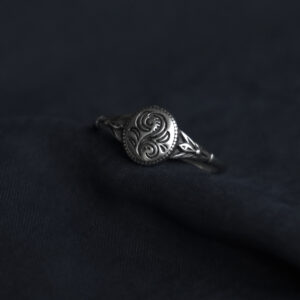 Bague en argent avec symbole du Phénix